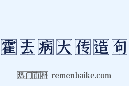 霍去病大传造句是什么意思的图片